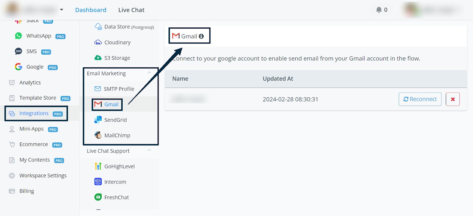Configuración de la integración de correo