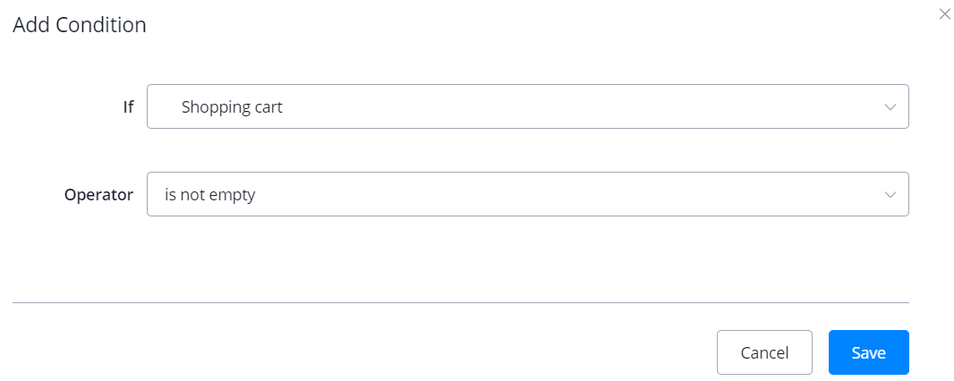 Configuración de título, subflujo y condiciones