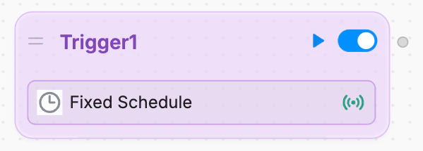 Fixed Schedule Card