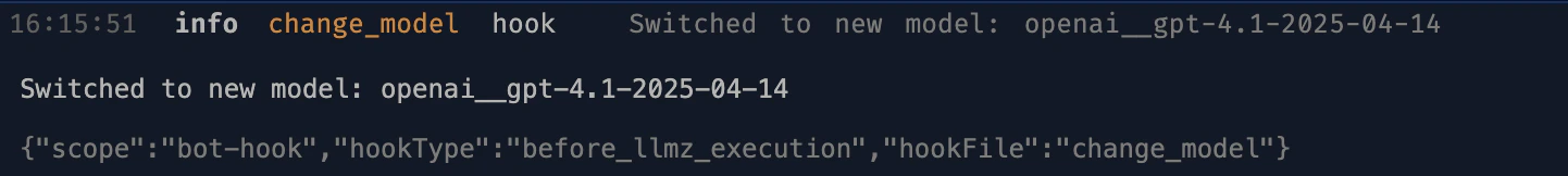 Model change logs