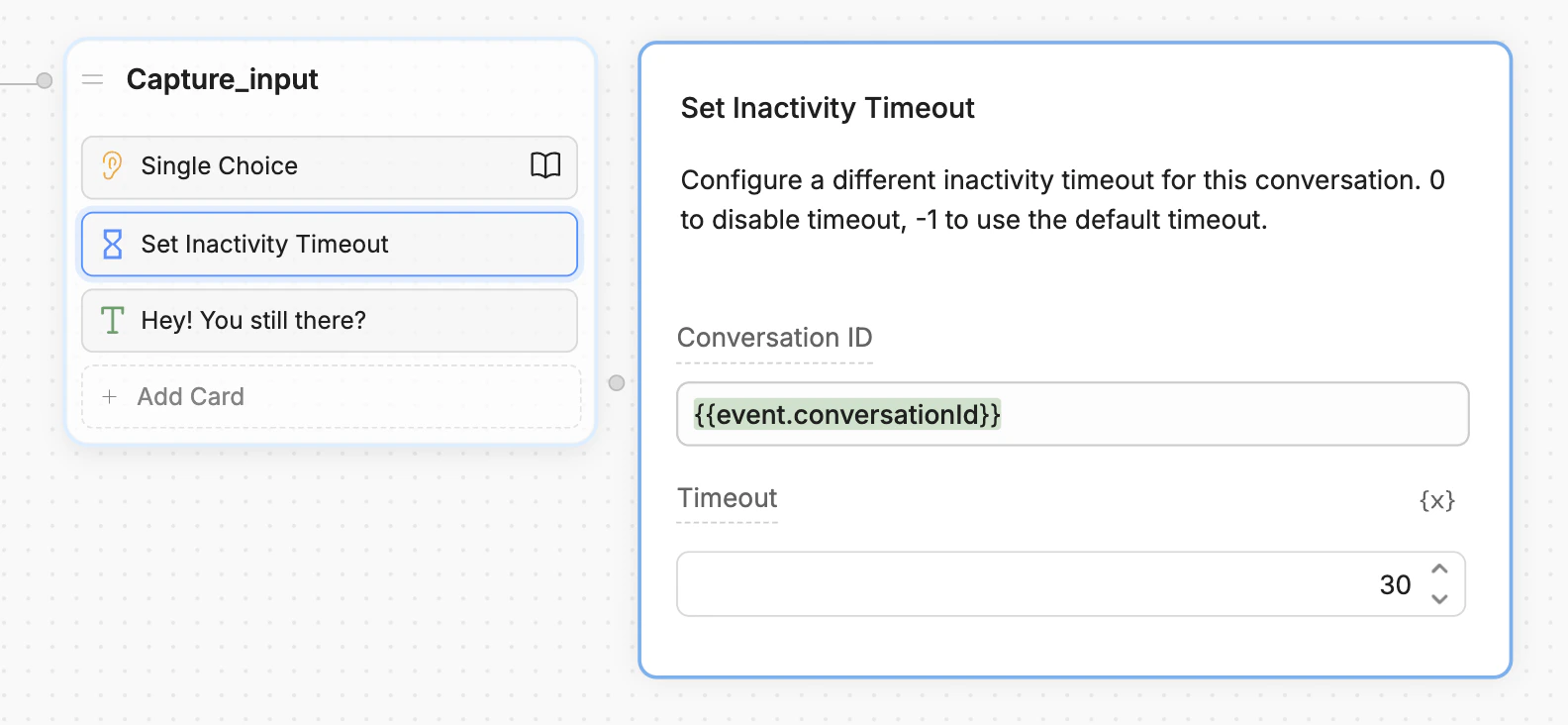 Inactivity timeout