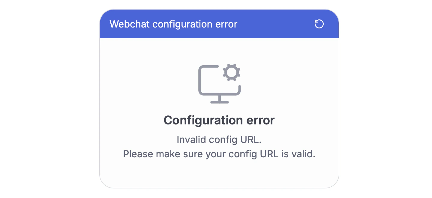 Invalid config URL