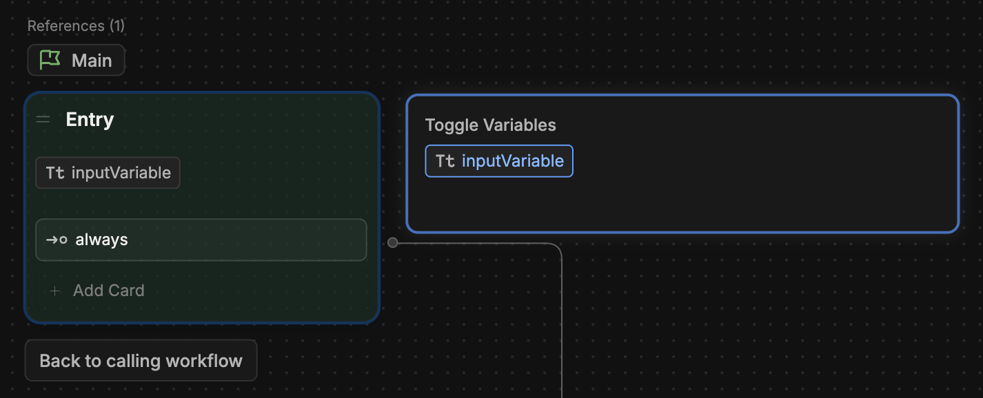 Toggle input variable