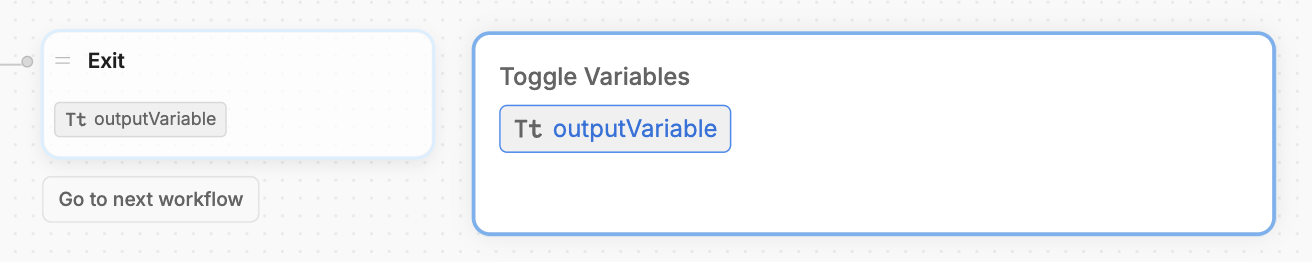 Toggle output variable