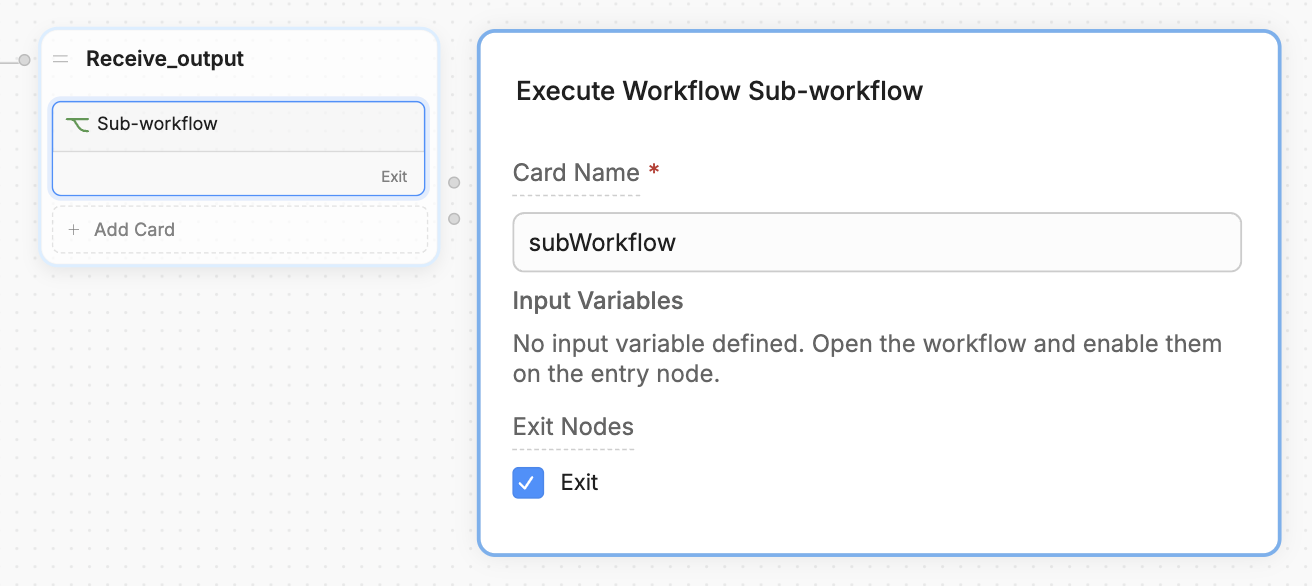 Workflow Card