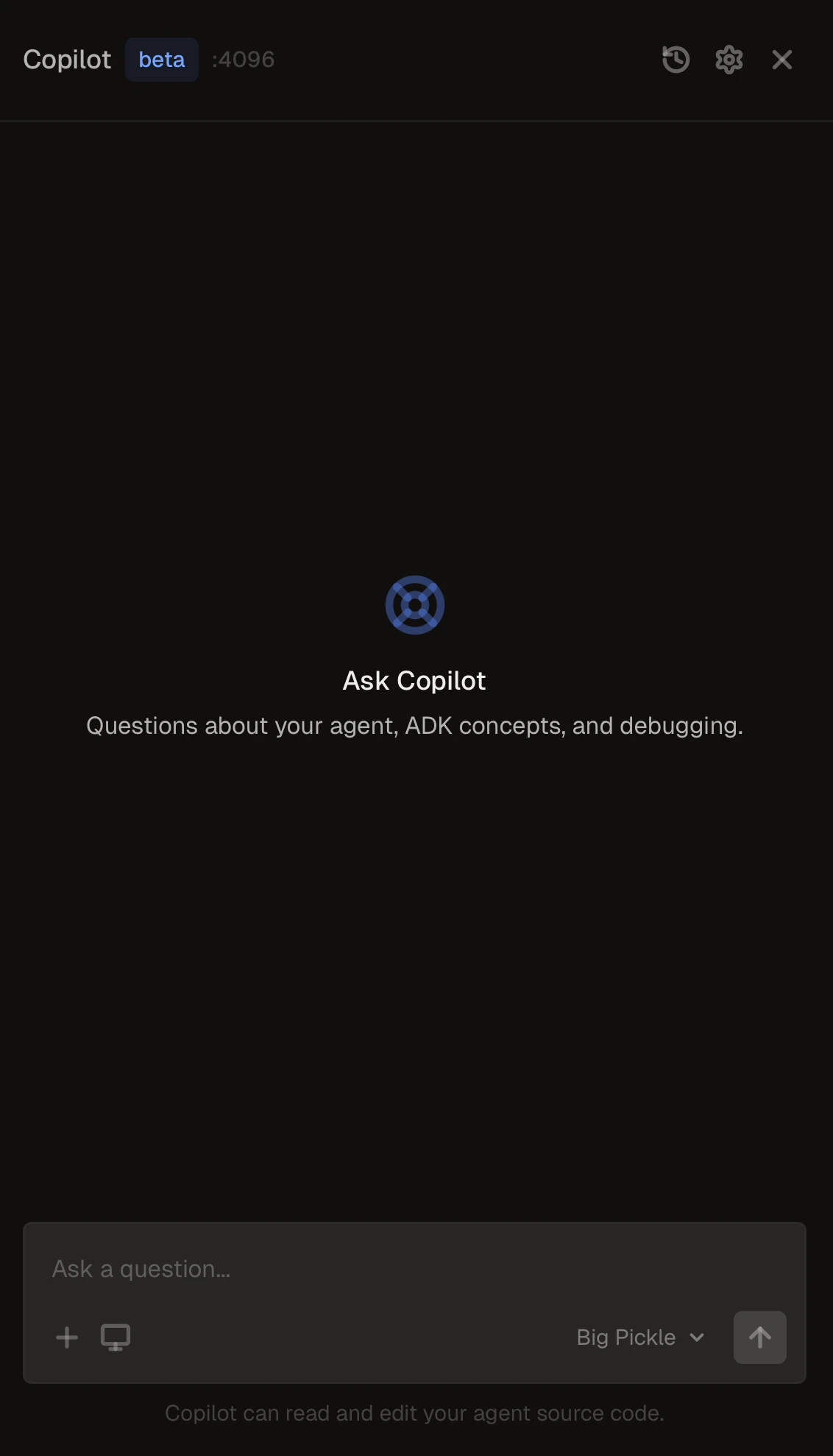 ADK Control Panel with Copilot (OpenCode)