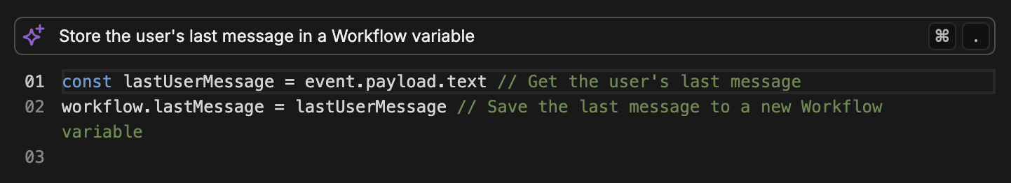 Generate code using AI
