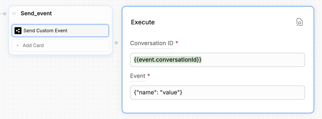 Send Custom Event Card