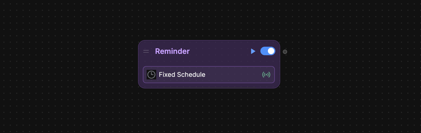 Fixed Schedule Trigger
