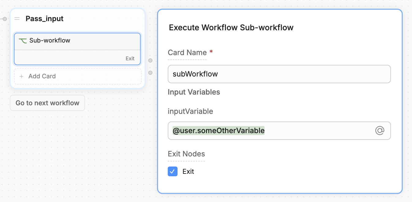 Input variable field
