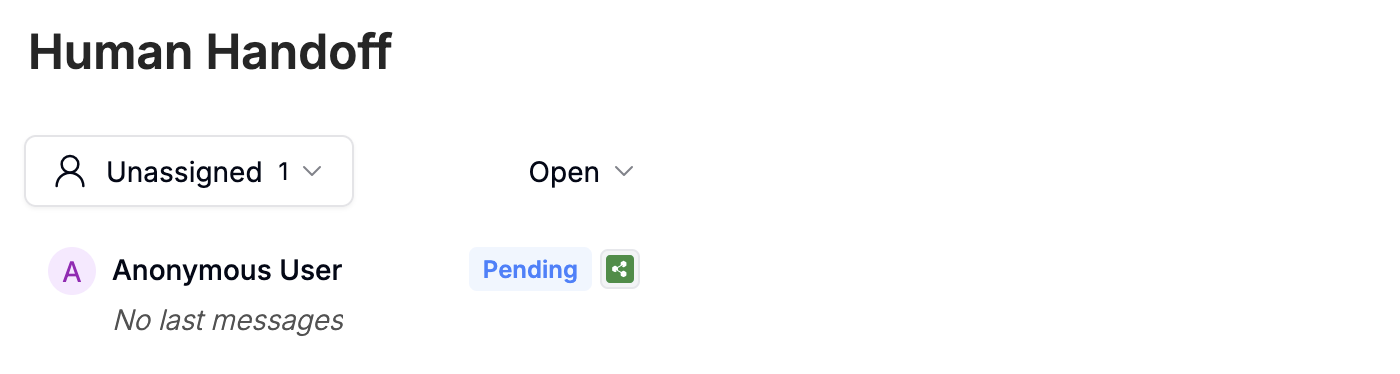 Pending conversation