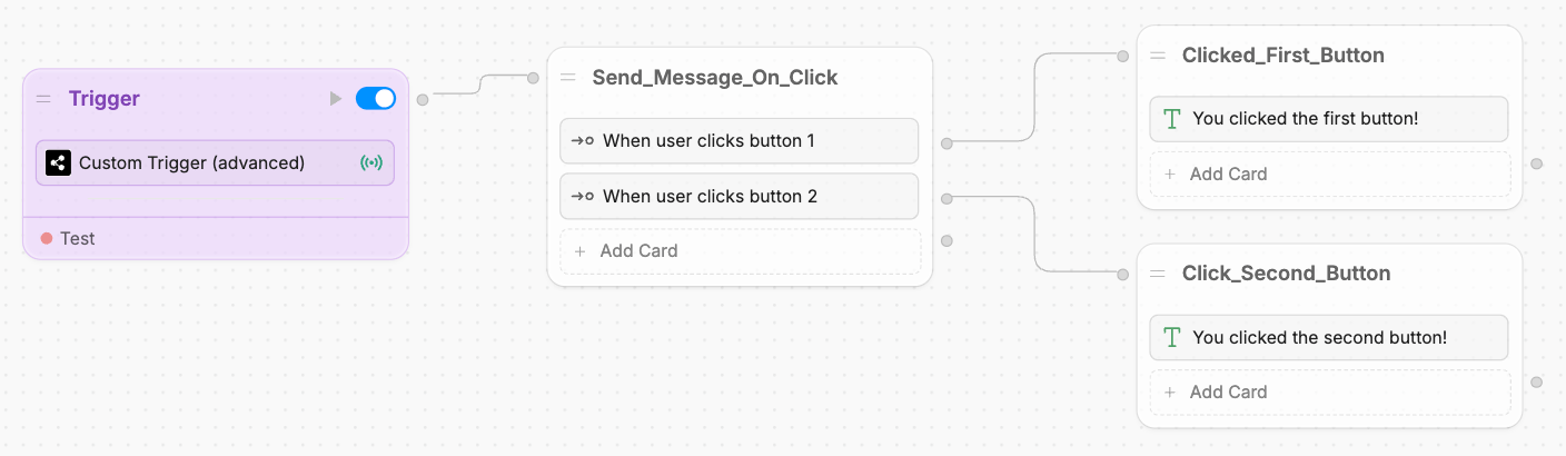 Custom Trigger reacting to buttons