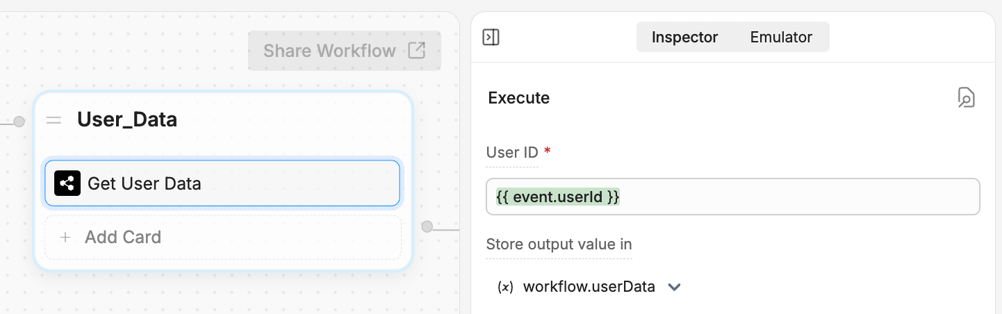 Get User Data Card