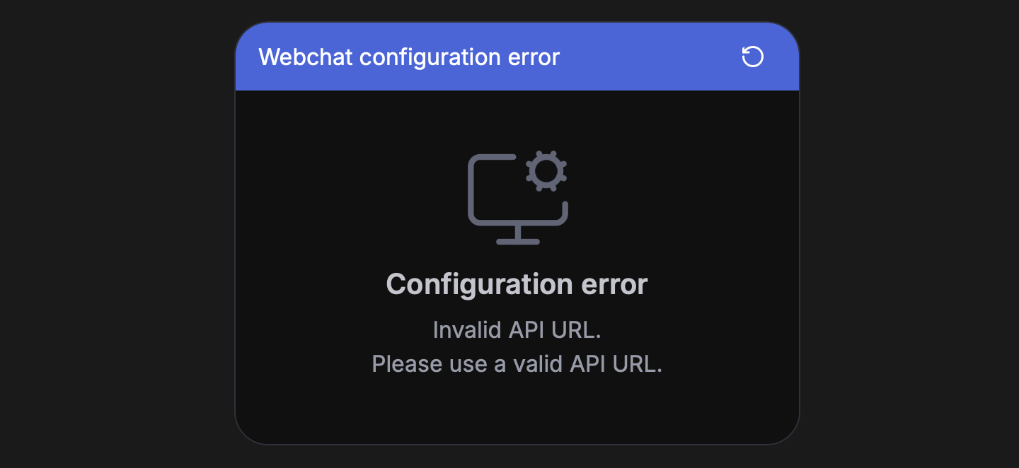 Invalid API URL
