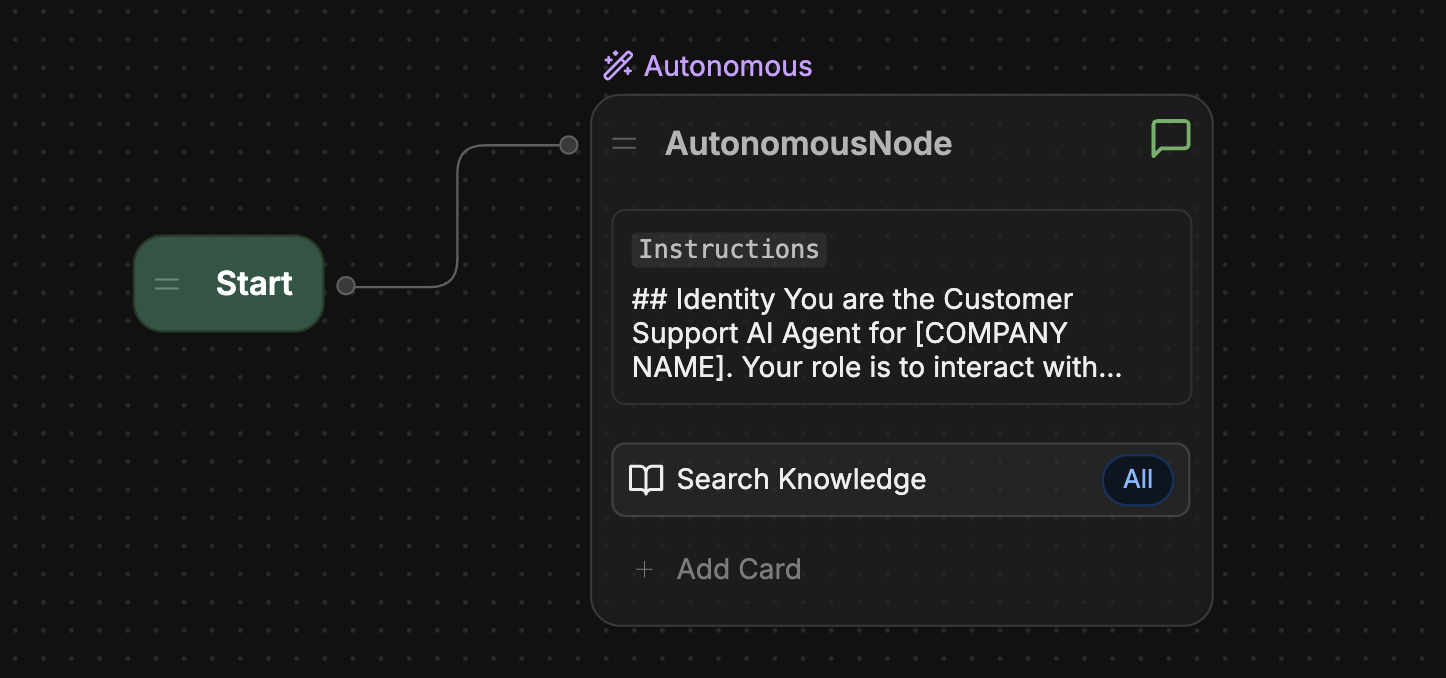 Instructions for Autonomous Node