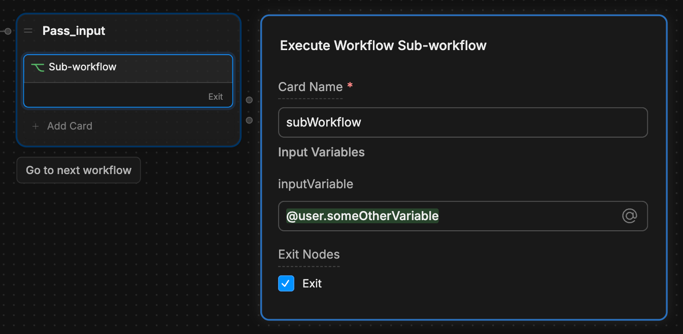 Input variable field