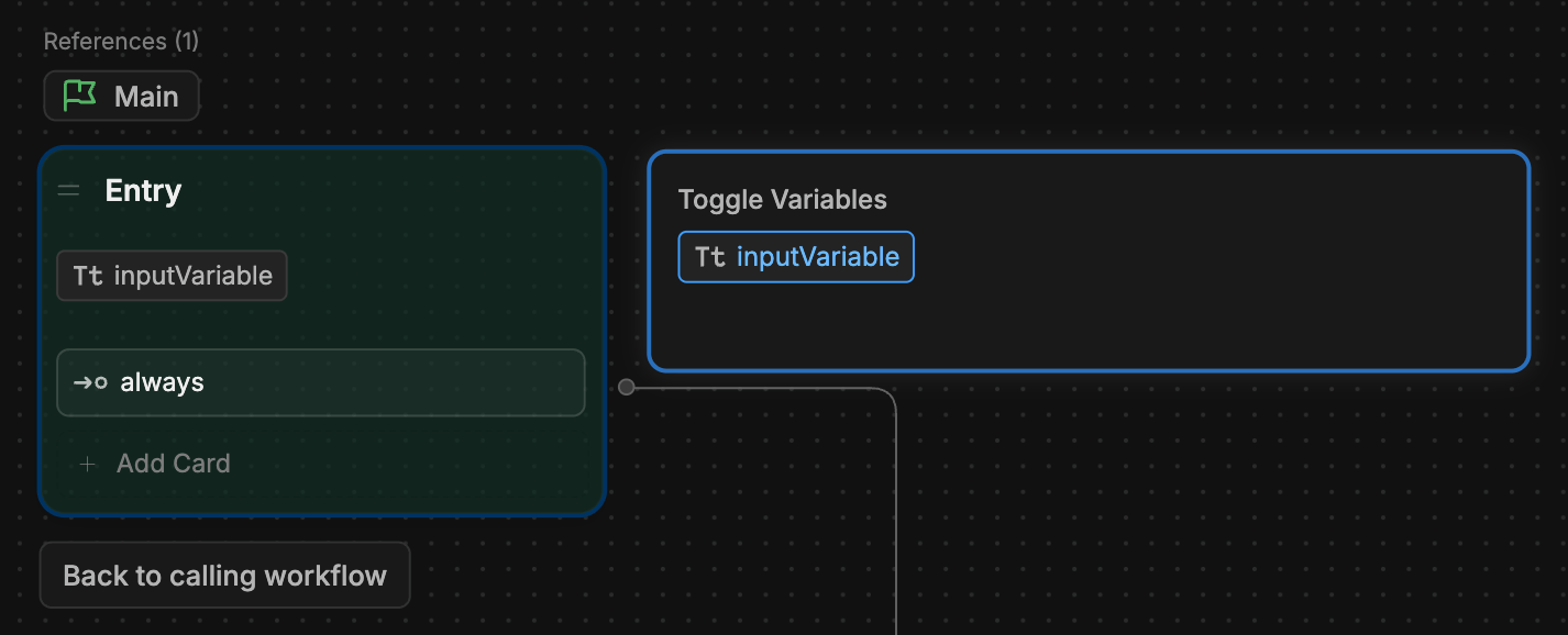 Toggle input variable