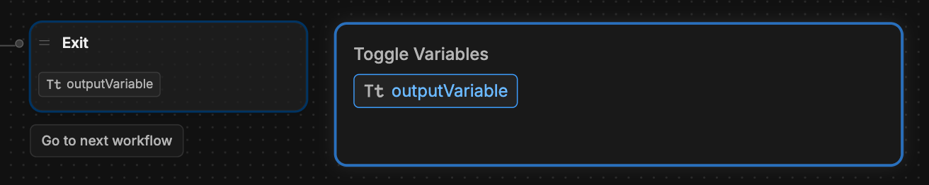 Toggle output variable