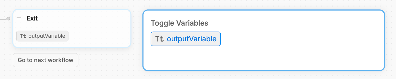 Toggle output variable