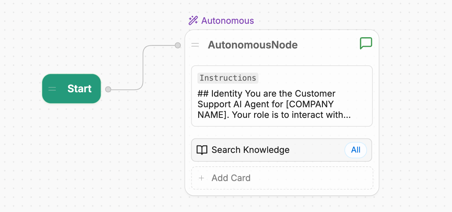 Instructions for Autonomous Node