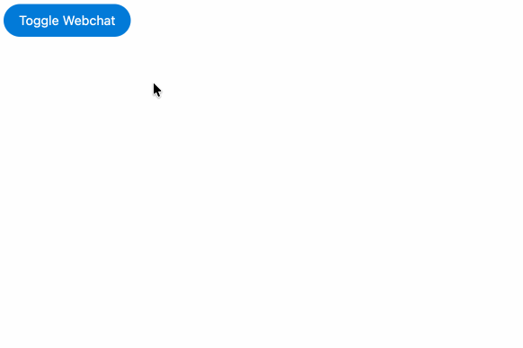 Custom Webchat toggle