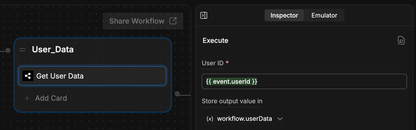 Get User Data Card