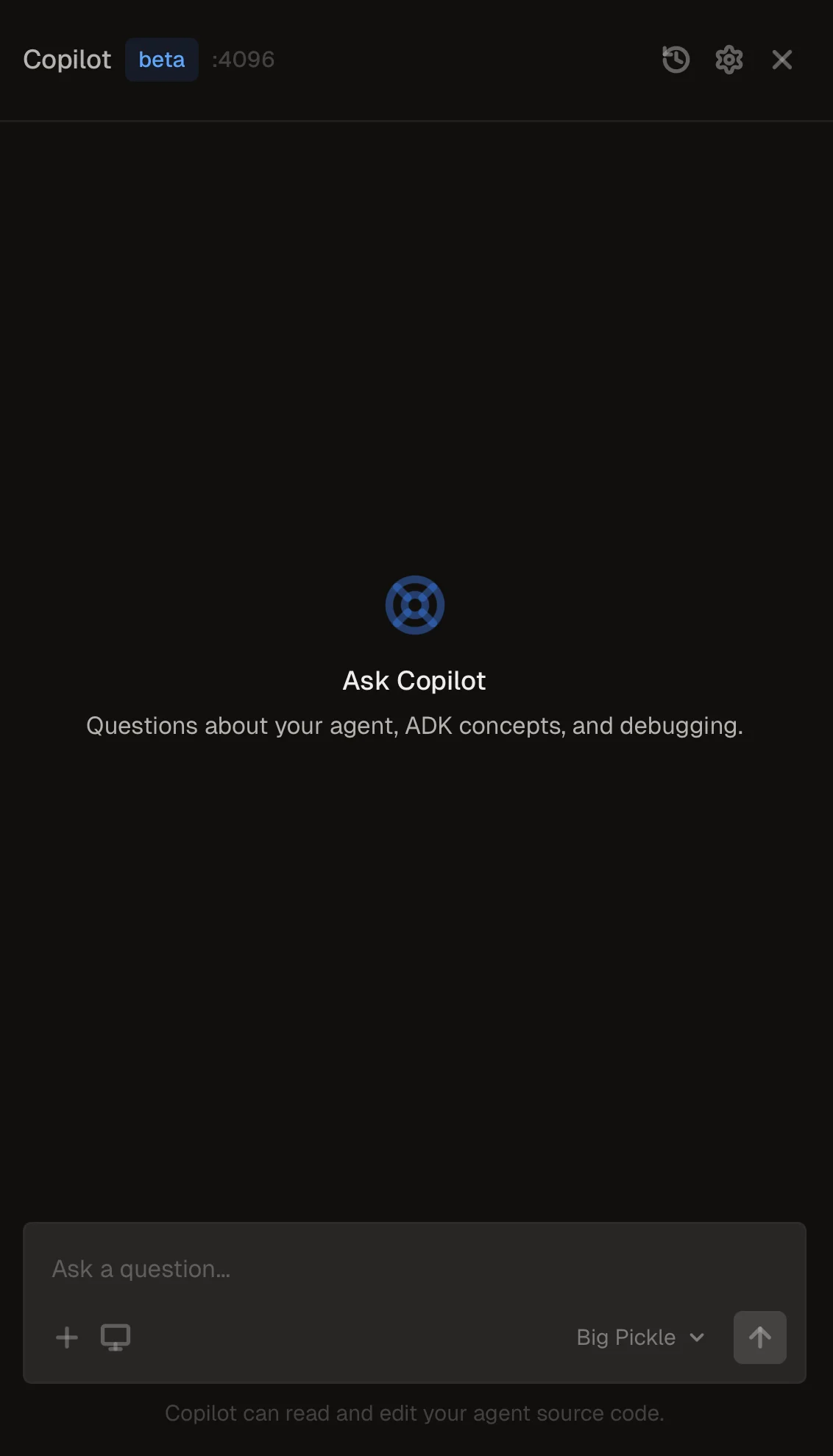 ADK Control Panel with Copilot (OpenCode)