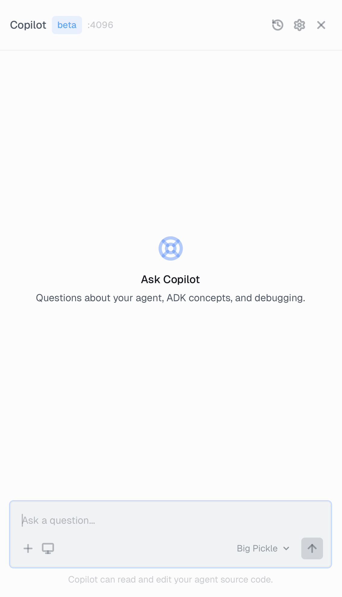 ADK Control Panel with Copilot (OpenCode)
