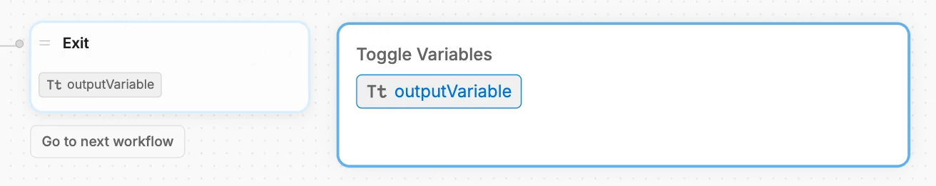 Toggle output variable