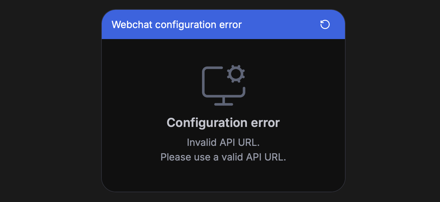 Invalid API URL