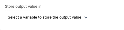 Output Value field