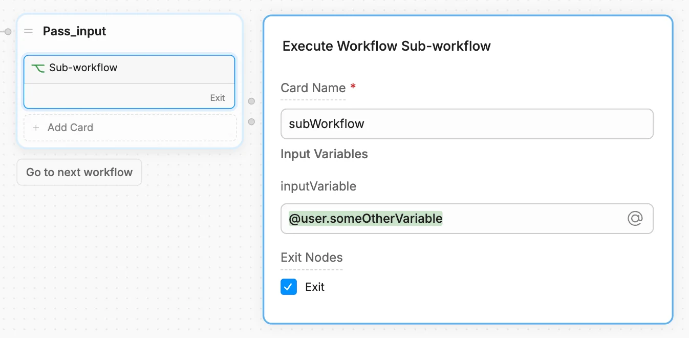 Input variable field
