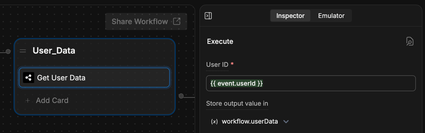 Get User Data Card