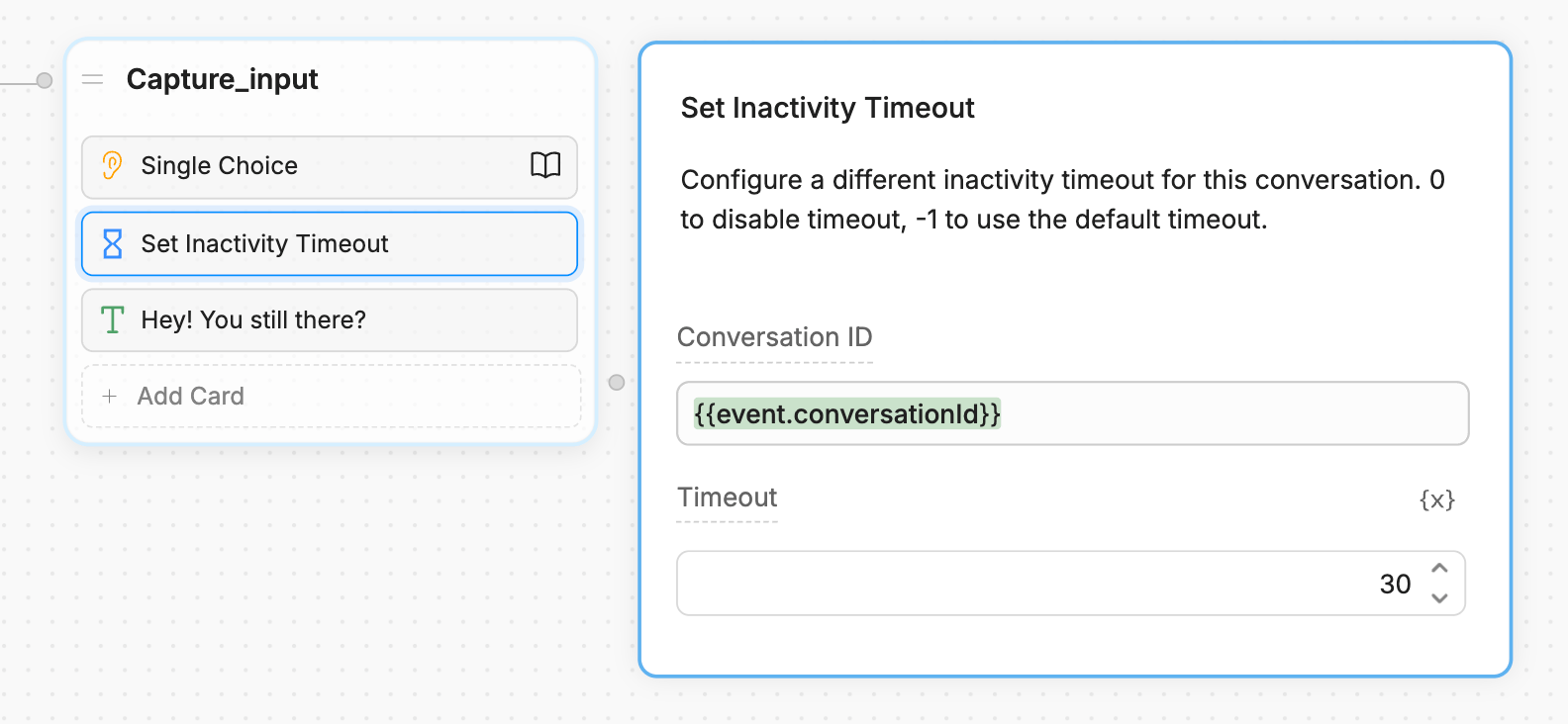 Inactivity timeout