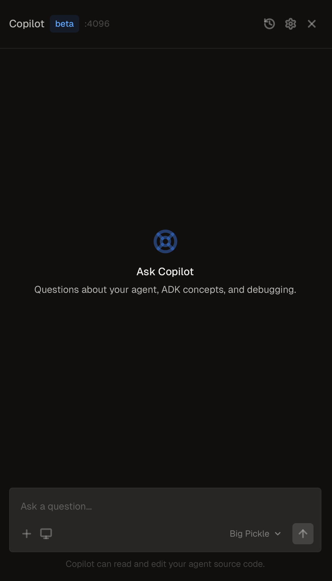 ADK Control Panel with Copilot (OpenCode)