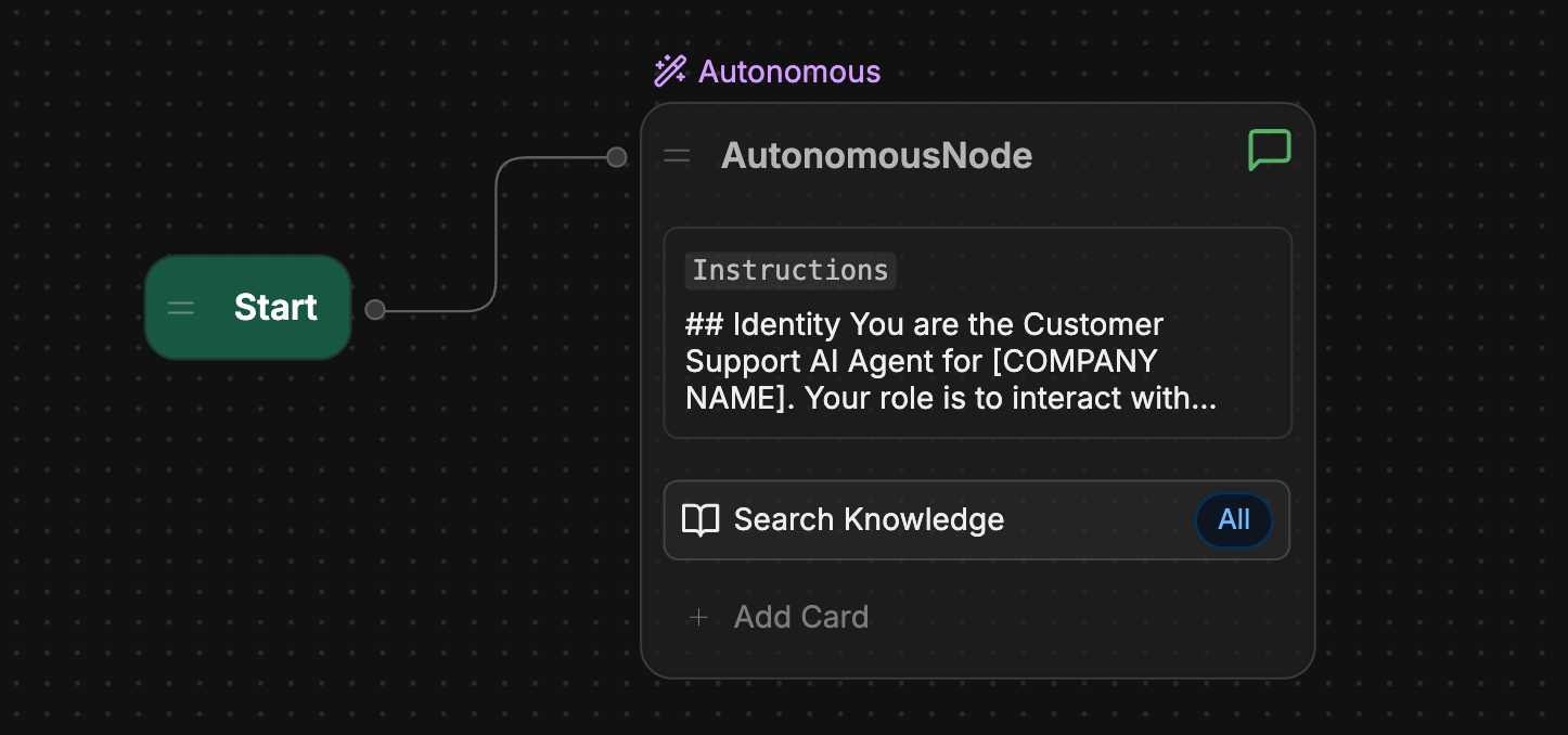 Instructions for Autonomous Node