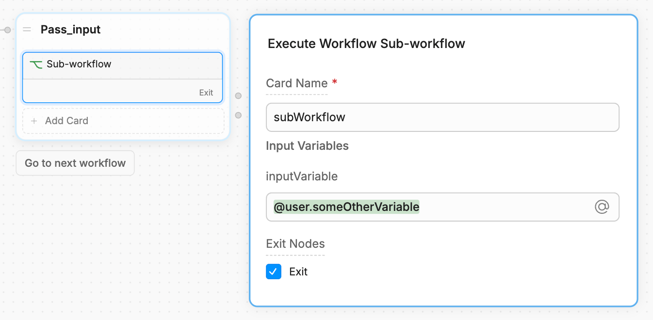 Input variable field