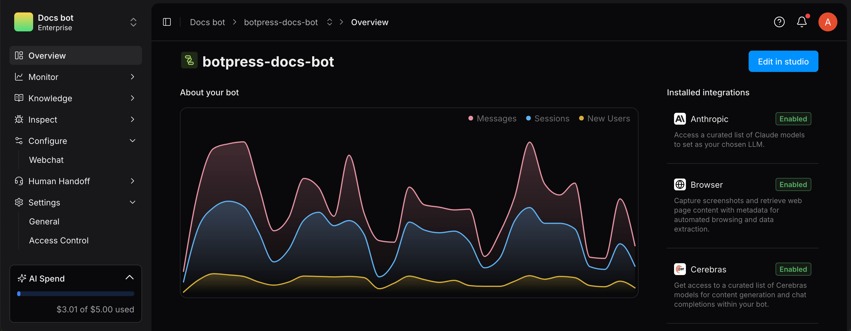 Dashboard layout update