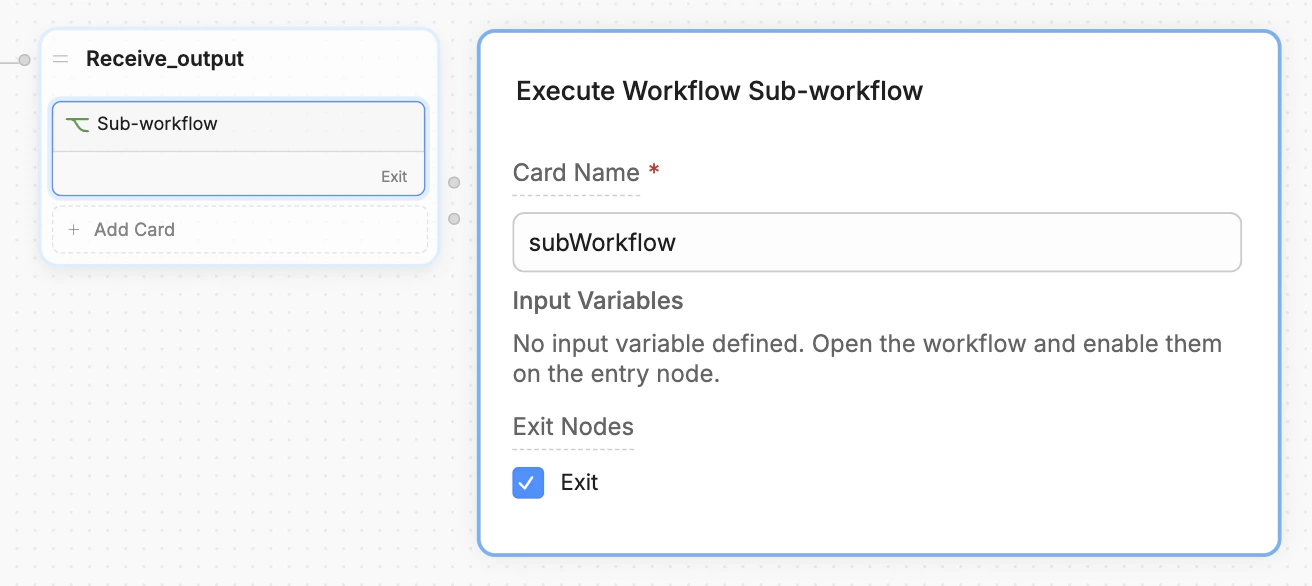 Workflow Card