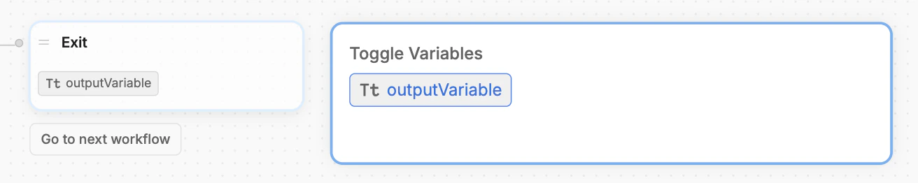 Toggle output variable