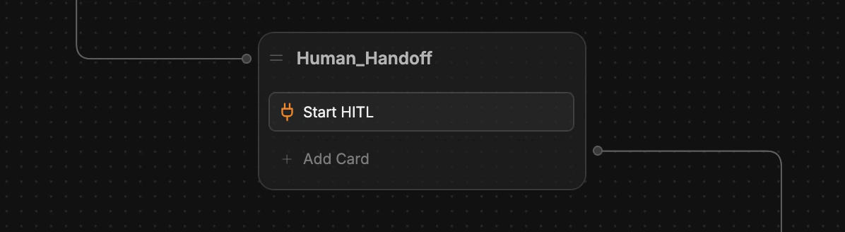 Start HITL Card