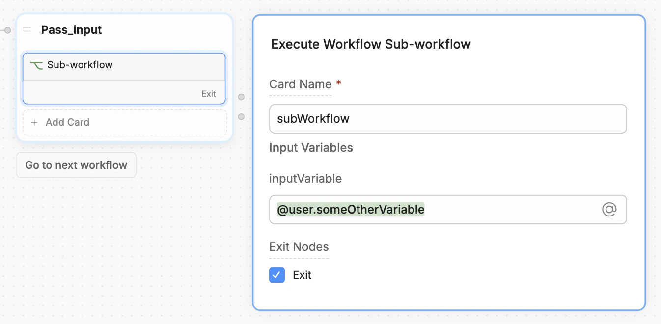 Input variable field
