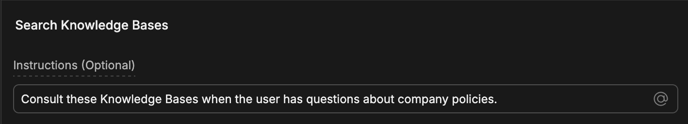Example instructions for company policy search