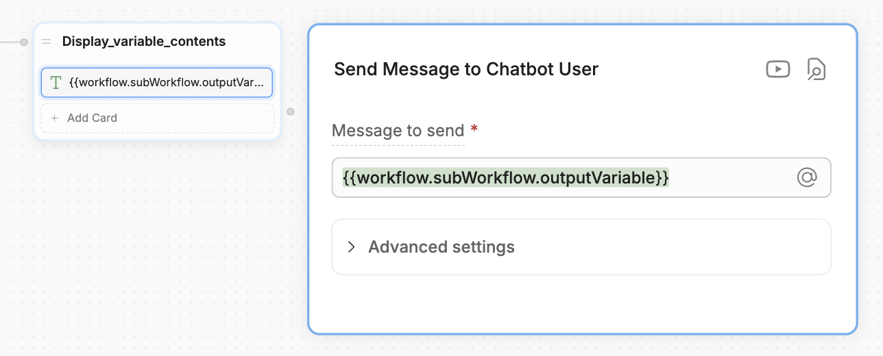 Read output variable