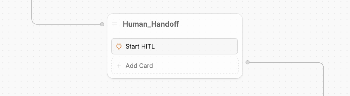 Start HITL Card
