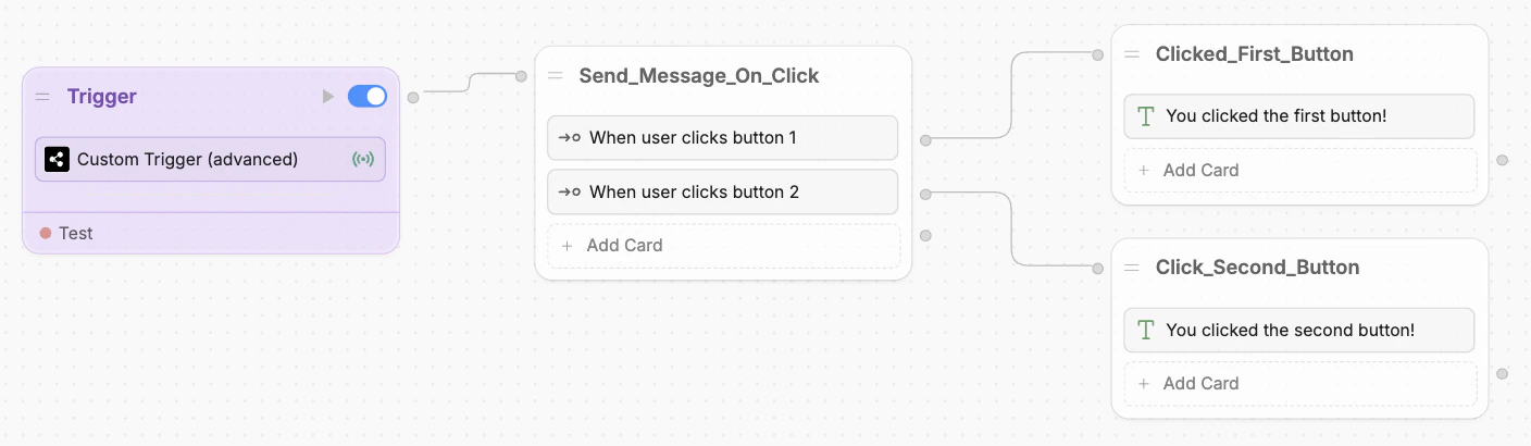 Custom Trigger reacting to buttons