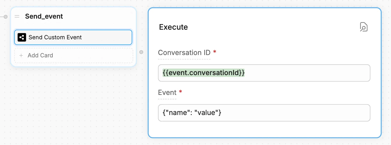 Send Custom Event Card