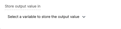 Output Value field