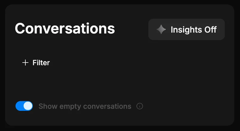 Show empty conversations