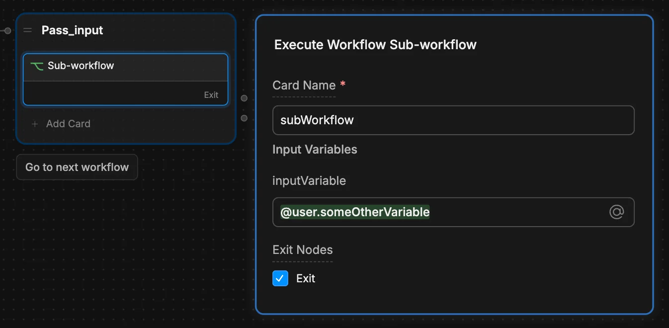 Input variable field